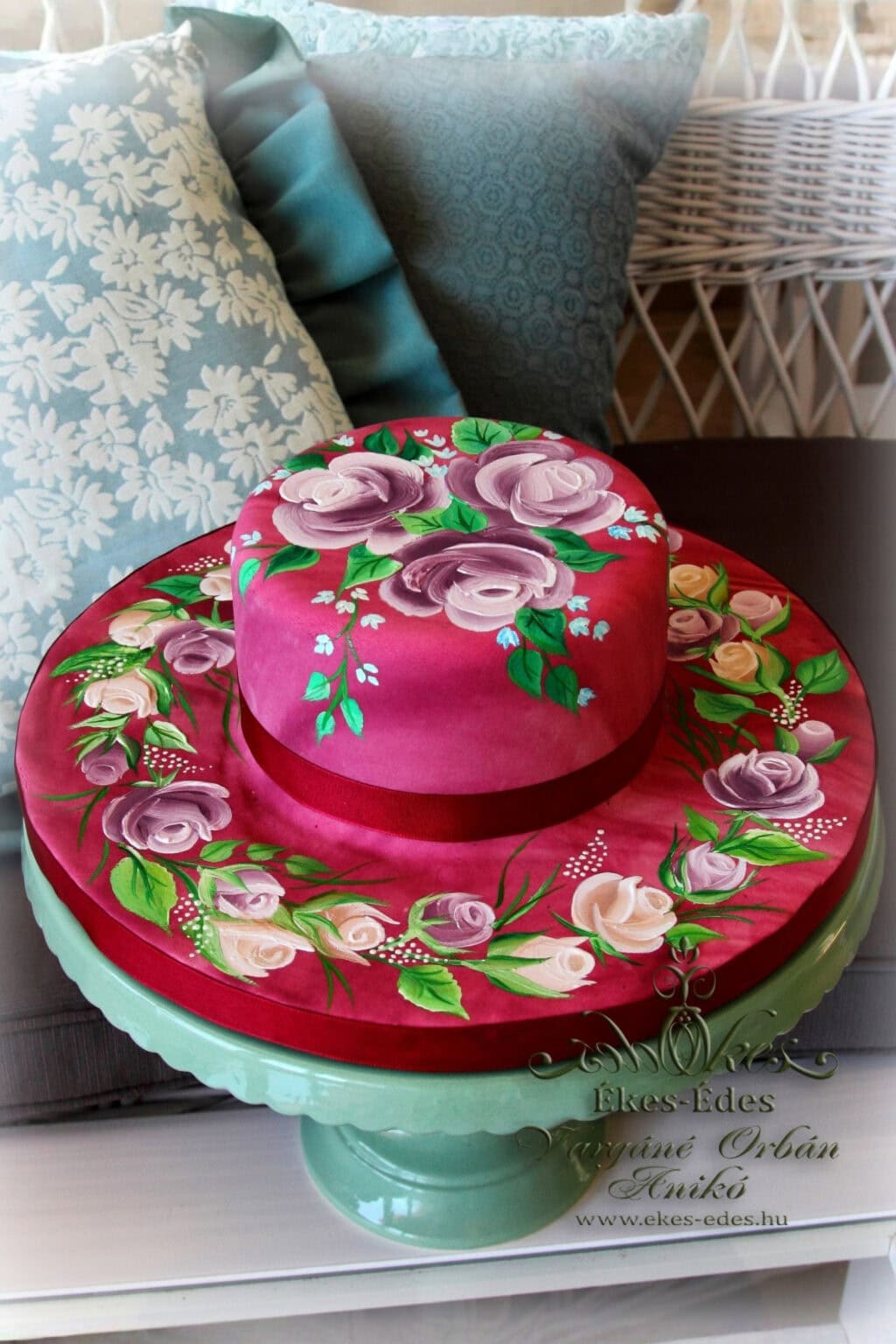 torta-mezeskalacs-gyors-festes-pink-rozsas-vargane-orban-aniko